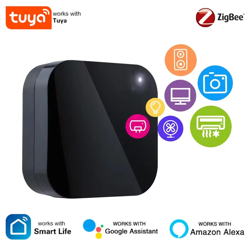 

MOES Tuya Zigbee Smart IR Remote for Air Conditioning TV Universal Infrared Remote Control Works with Alexa, Google Home