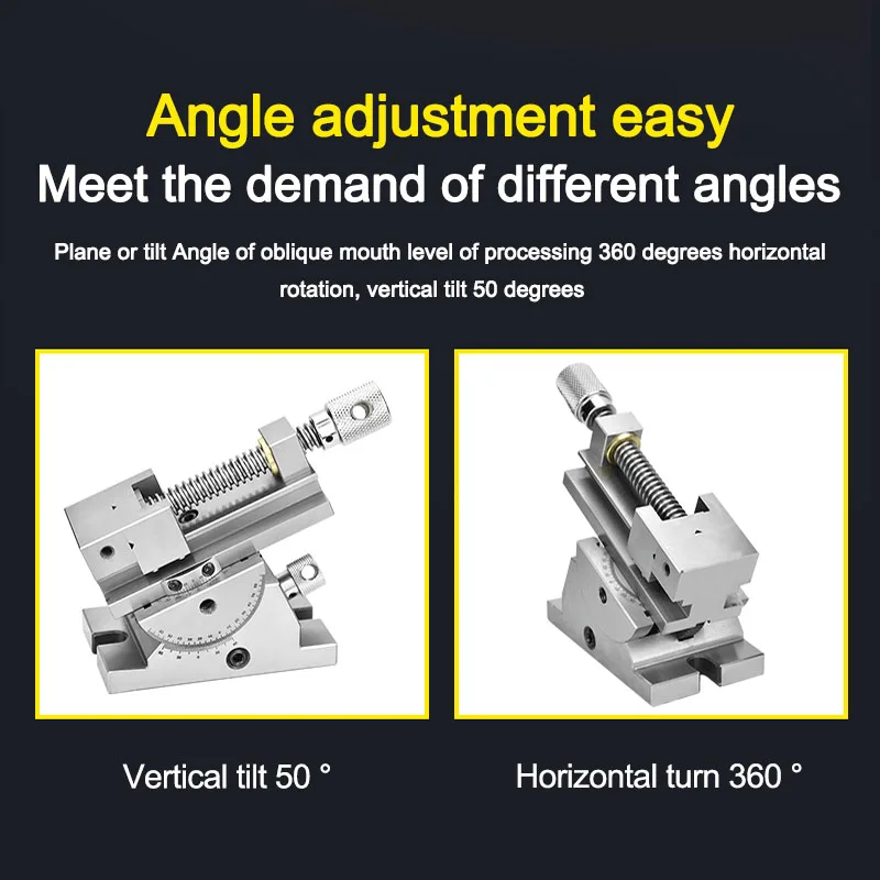 Rectificadora Universal de 2 pulgadas, mesa de tornillo, pendiente Sinusoidal, herramientas de tornillo de ángulo de ajuste simultáneo bidireccional de precisión