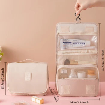 Portable Hook Toilet Bag Multi Functional Travel Waterproof Wear Resistant Multi