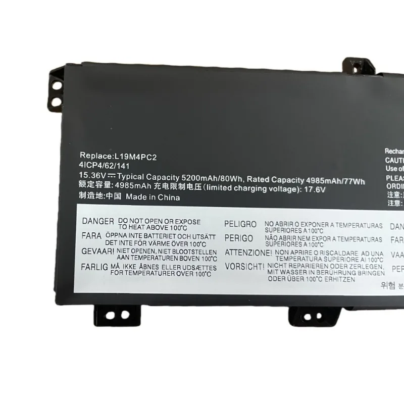 L19M4PC2 for Lenovo Legion Y9000K 2020 L19C4PC2 Laptop Battery 0 Cycle High Capacity Battery Replacement Bateria Grade A Cell