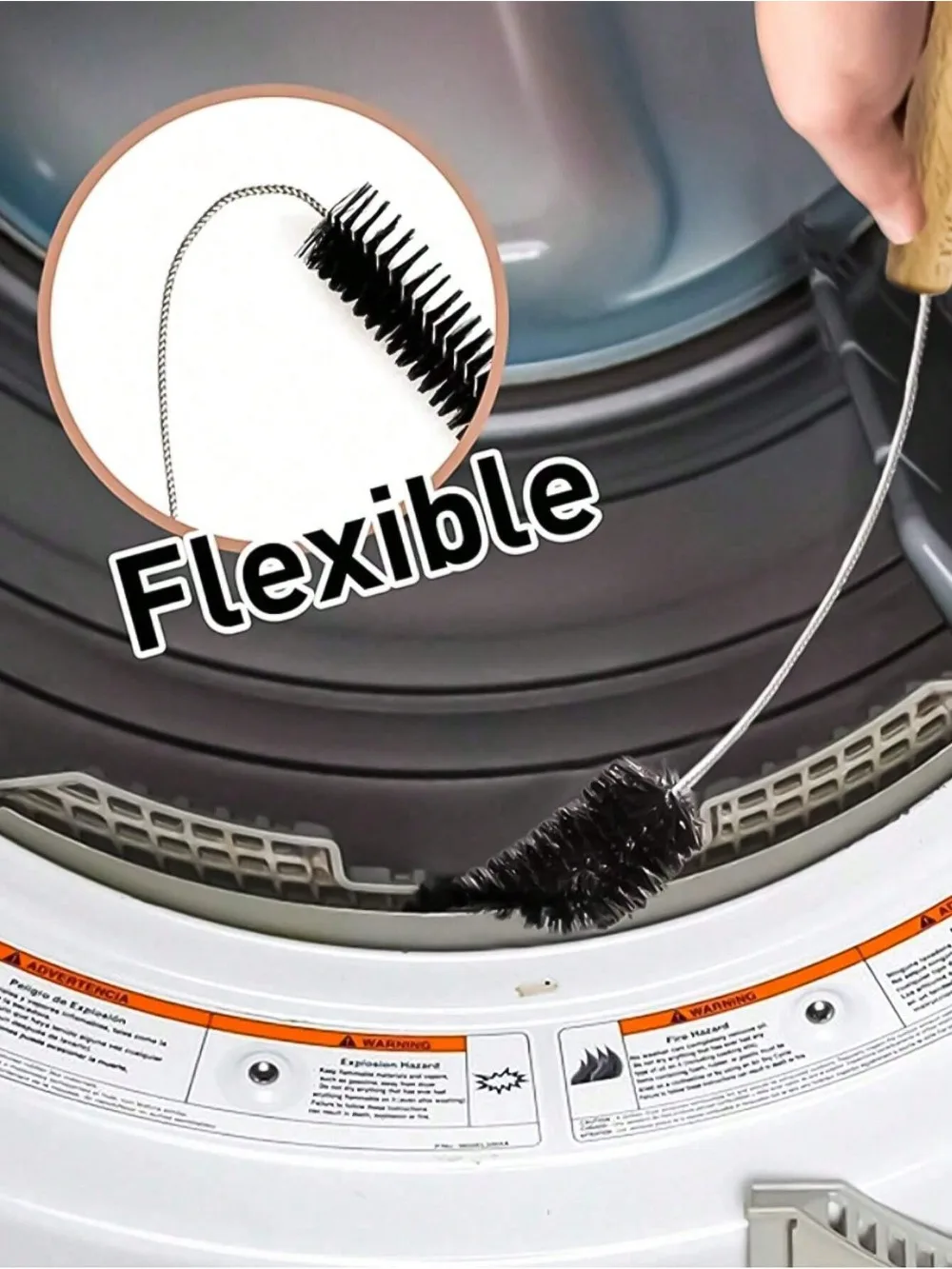 1pc Washing Machine Cleaning Brush, Dryer Vent Cleaner, Washing Machine Drum/Bathtub Cleaner