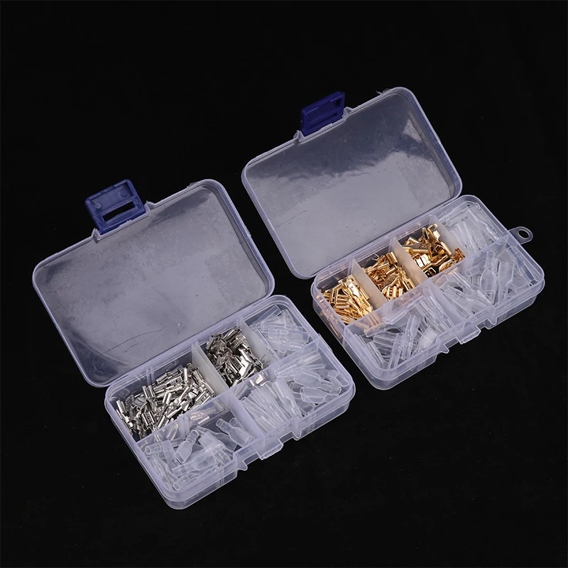 High-Quality Docking Terminal Cable Pair in Gold & Silver, Bare Terminal with Spring Insert Sheath, Male & Female Terminal Box