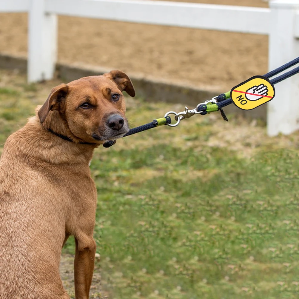 

2Pcs Identification Tags Reusable Waterproof Dog Collar Stickers Anti-Lost Alert Warning Do Not Touch
