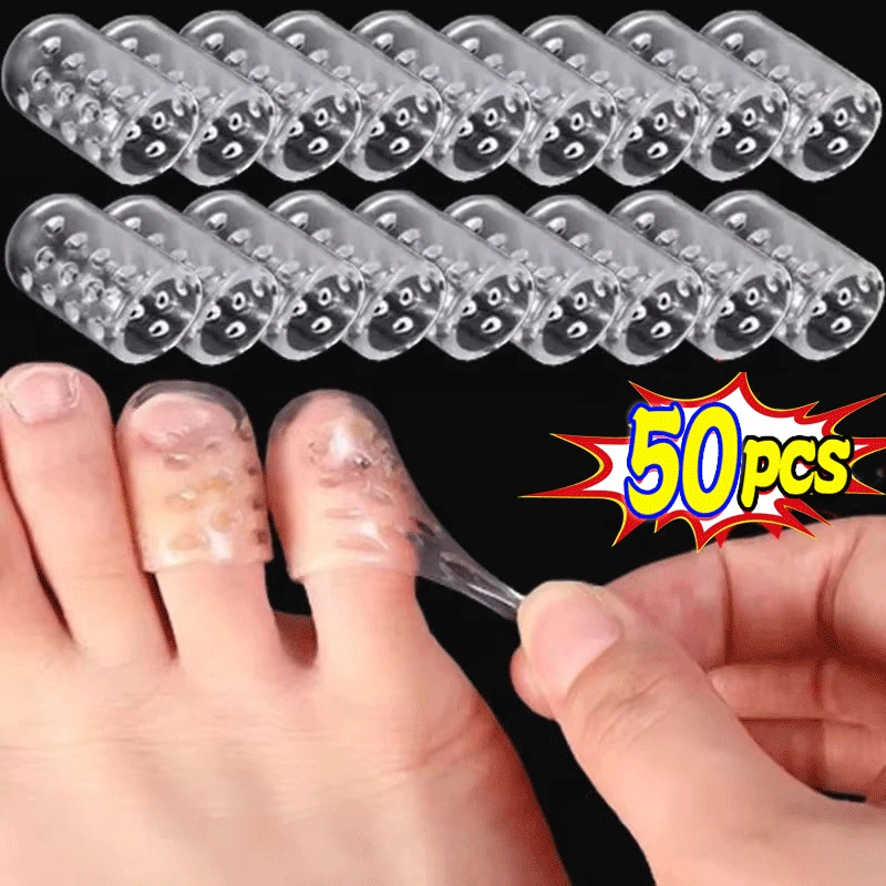 50/20/10/2pc Elasticity Silicone Toe Caps Women Men Gel Little Toe Tube Protector Anti-Friction Breathable Foot Care Toes Covers