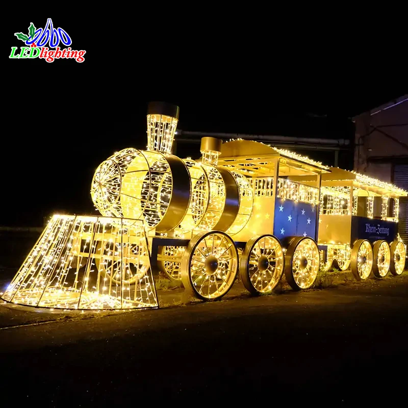 

custom.Factory Customized Illuminated Decoration 3d LED Rope Light Train Motif Lights