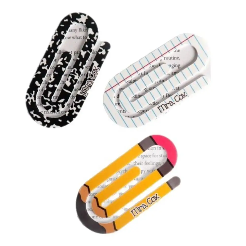 New Mini Classroom Theme Bookmark Portable Durable Bookmark Acrylic Paper Clips Office School Supply