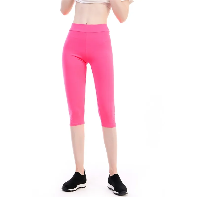 Calças esportivas magras monocromáticas para mulheres, cintura alta, leggings push up, confortável e respirável, ioga corrida e fitness, calças de ginástica