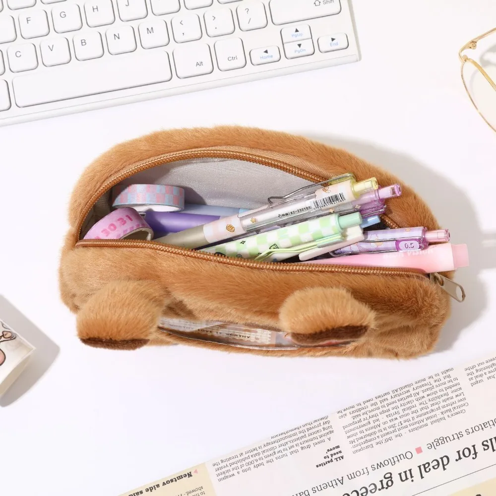 

2024 Cute Capybara Pen Bag DIY Large Capacity Pencil Case Dirt-proof Eight Layers Storage Bag Students