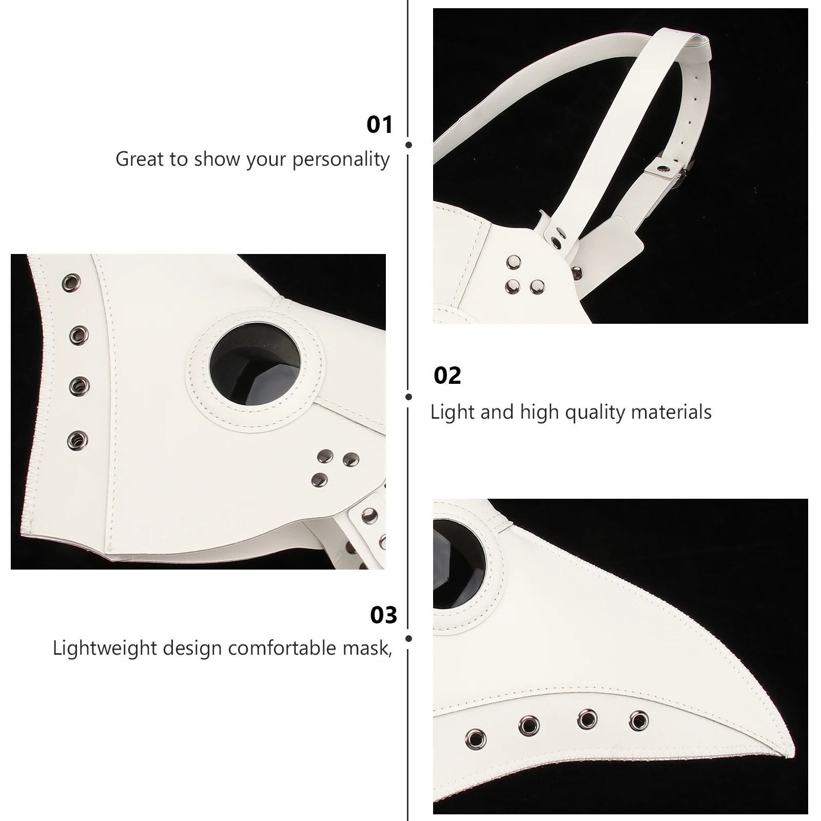 

Bird Beak Doctor Mask Halloween Party Masquerade Dance Props Lightweight Comfortable Breathing Design Suitable Men Women