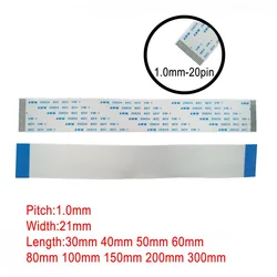 20Pin 1mm Pitch FFC FPC AWM 20624 80C 60V VW-1 A B Type Flat Flexible Cable 60mm 100mm 150mm 200mm 250mm 300mm 400mm connector