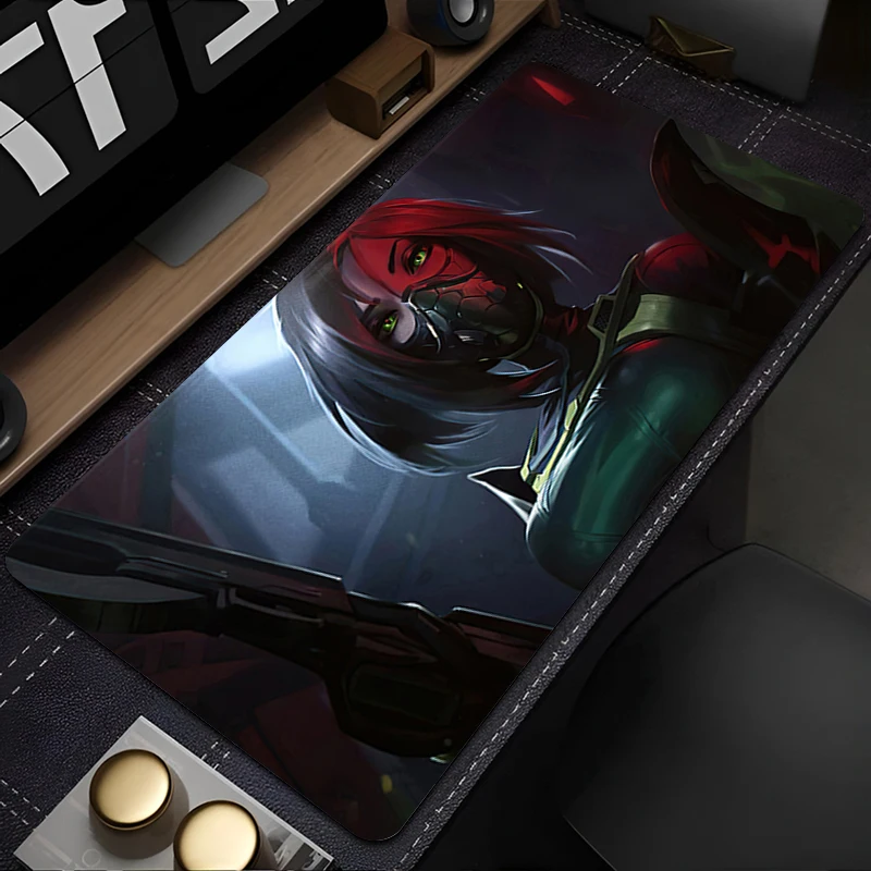 แผ่นรองเมาส์สำหรับเล่นเกมวี-วาโลแรนท์ ไวเปอร์ออกแบบแผ่นรองเมาส์ยางกันลื่นเย็บขอบโต๊ะแผ่นรองคีย์บอร์ดแผ่นรองเมาส์สำหรับเล่นเกมและงานสำนักงาน