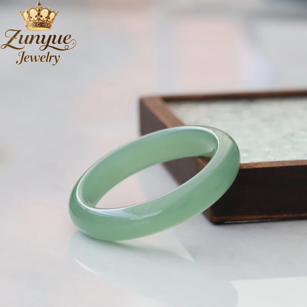 

High-End Natural Light Green Dongling Jade Bracelet Luxury Quality Jewelry Fashion Jewelry Charms Exquisite Popular Elegant Gift