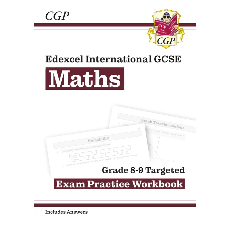 

Новая рабочая тетрадь для экзаменационной практики Edexcel International GCSE Math Grade 89, книги CGP высшего со ответами 9781789082395