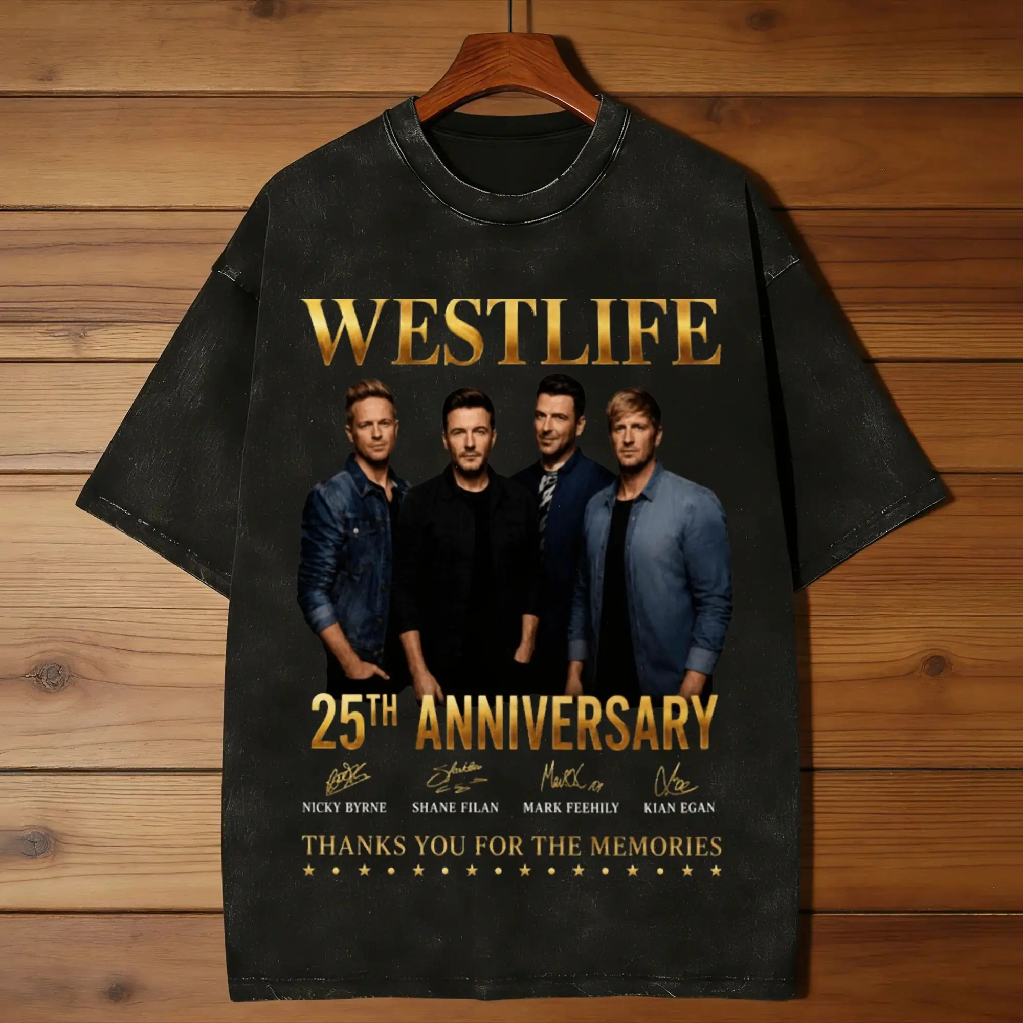 Westlife 25th Anniversary Tour 2026 T-Shirts Tees Summer Street Style Short-Sleeve T-Shirt O-Neck Fashion Casual Tee Shirt Cheap