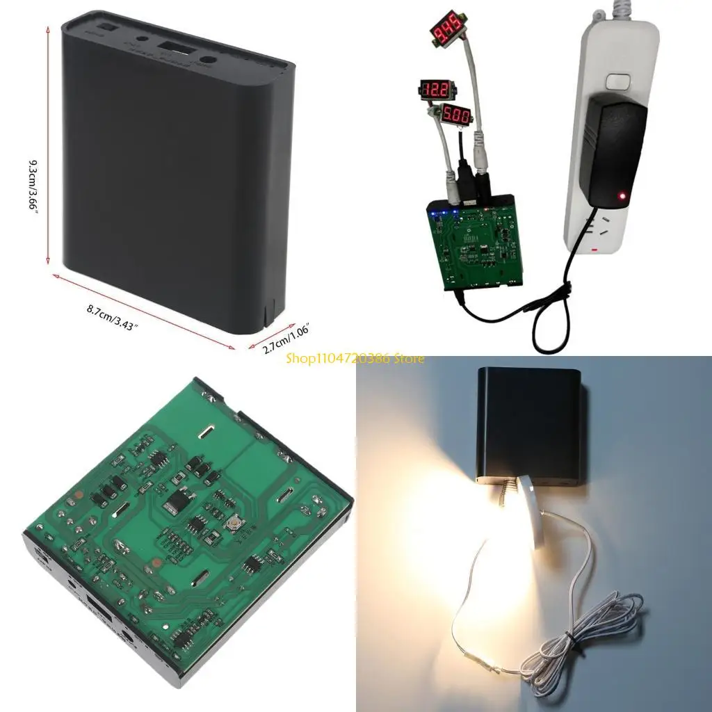 K0EA USB 5V + for DC 9V + 12V DIY 18650 Battery UPS Box for Car DVR WiFi Router Modem Speaker CCTV Camera Spaeker