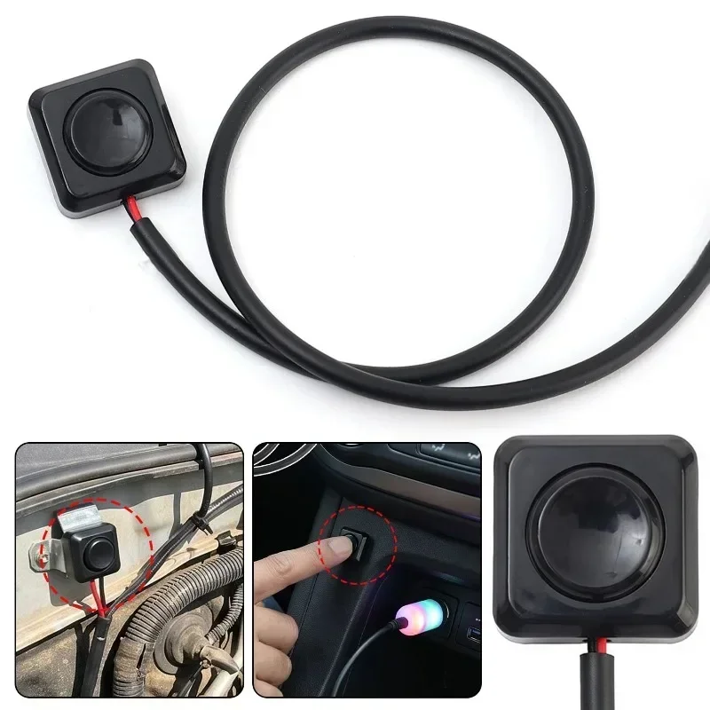 Car Modification Push Buttons Automobile Supplies Push Button DIY 12V Button Switch Adhesive Mini Momentary Reset Switch Cable