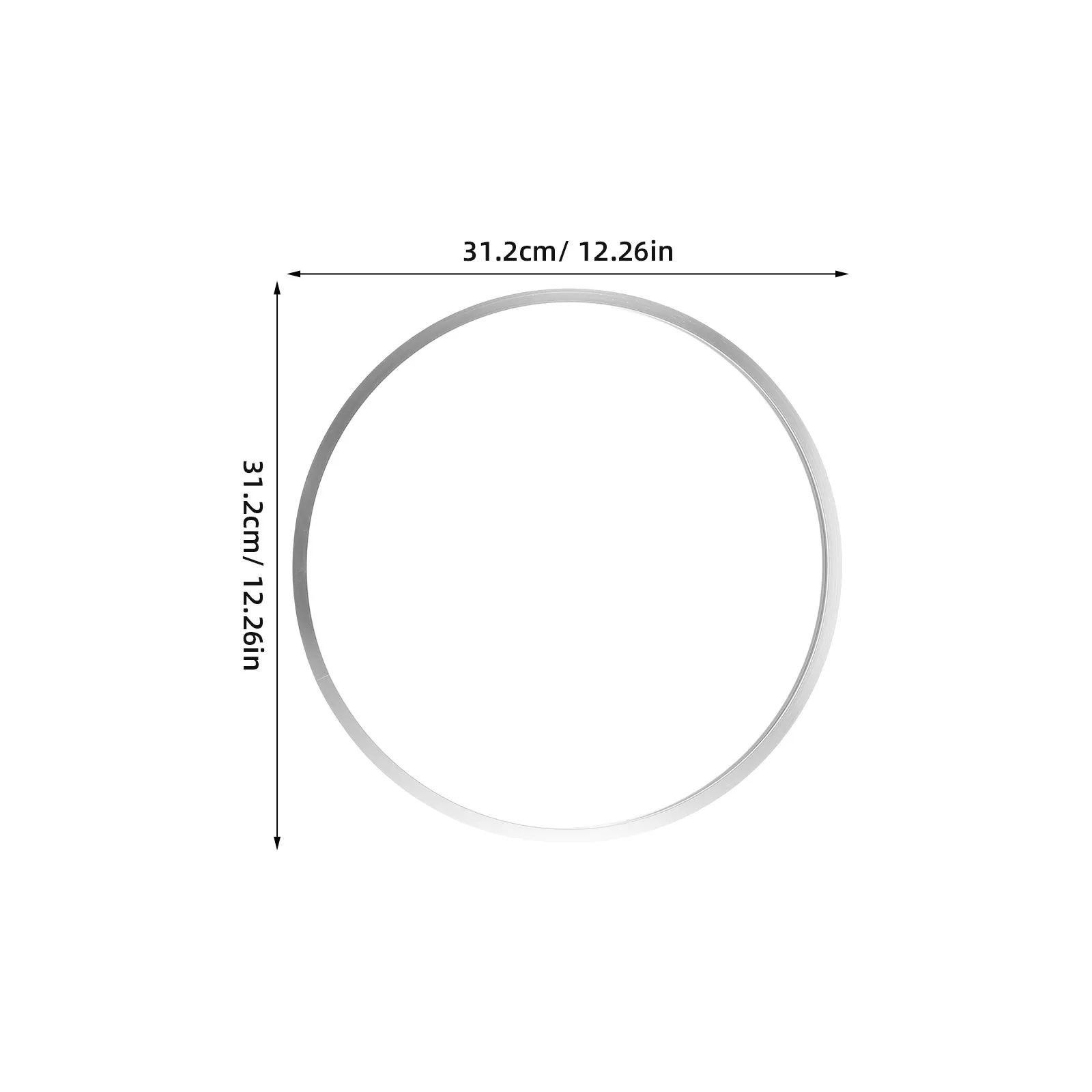 Round Aluminum Alloy Frame Strip 11.81 Circular Art Frame Molding Slim Border Trim for Oil Painting Poster Printmaking Wall
