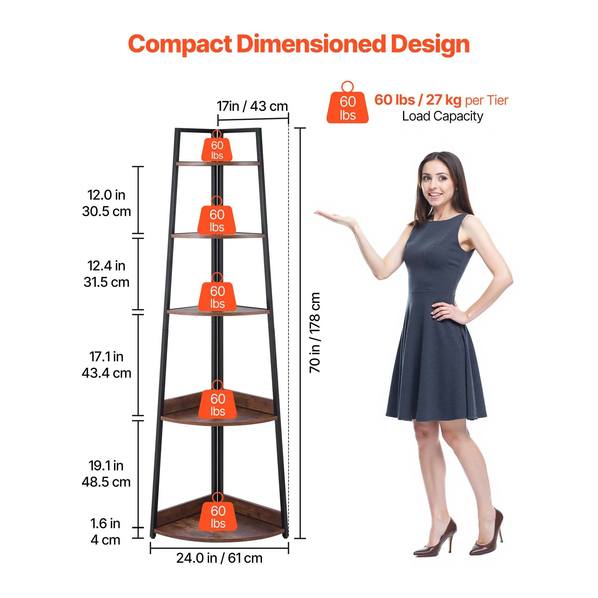 5 Tier Corner Shelf, 70