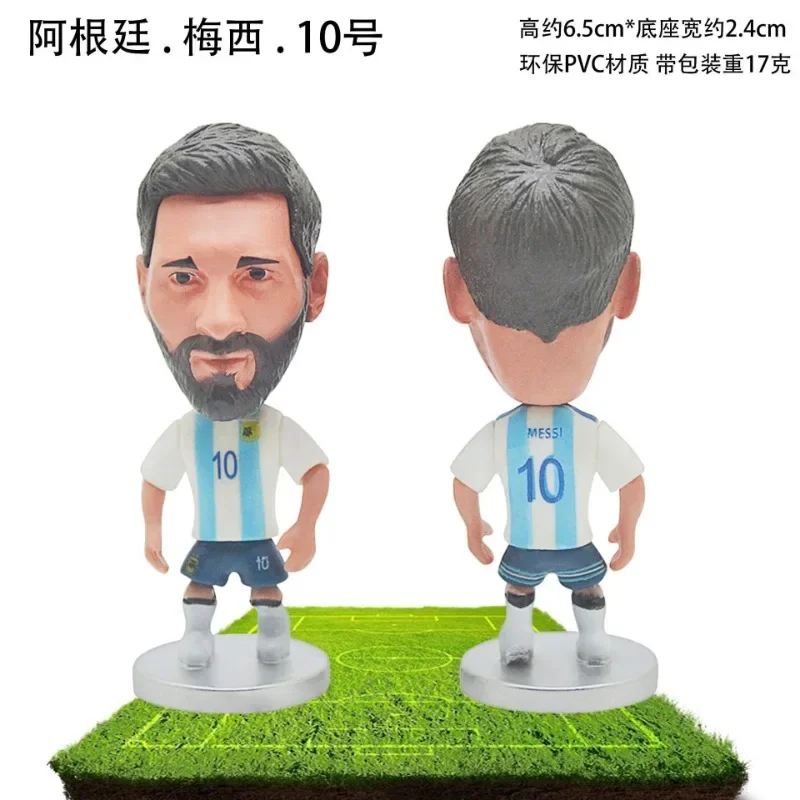 Football national team C Ronaldo doll ornaments model doll handmade model gifts Messi CR7 fans supplies small gifts, characters