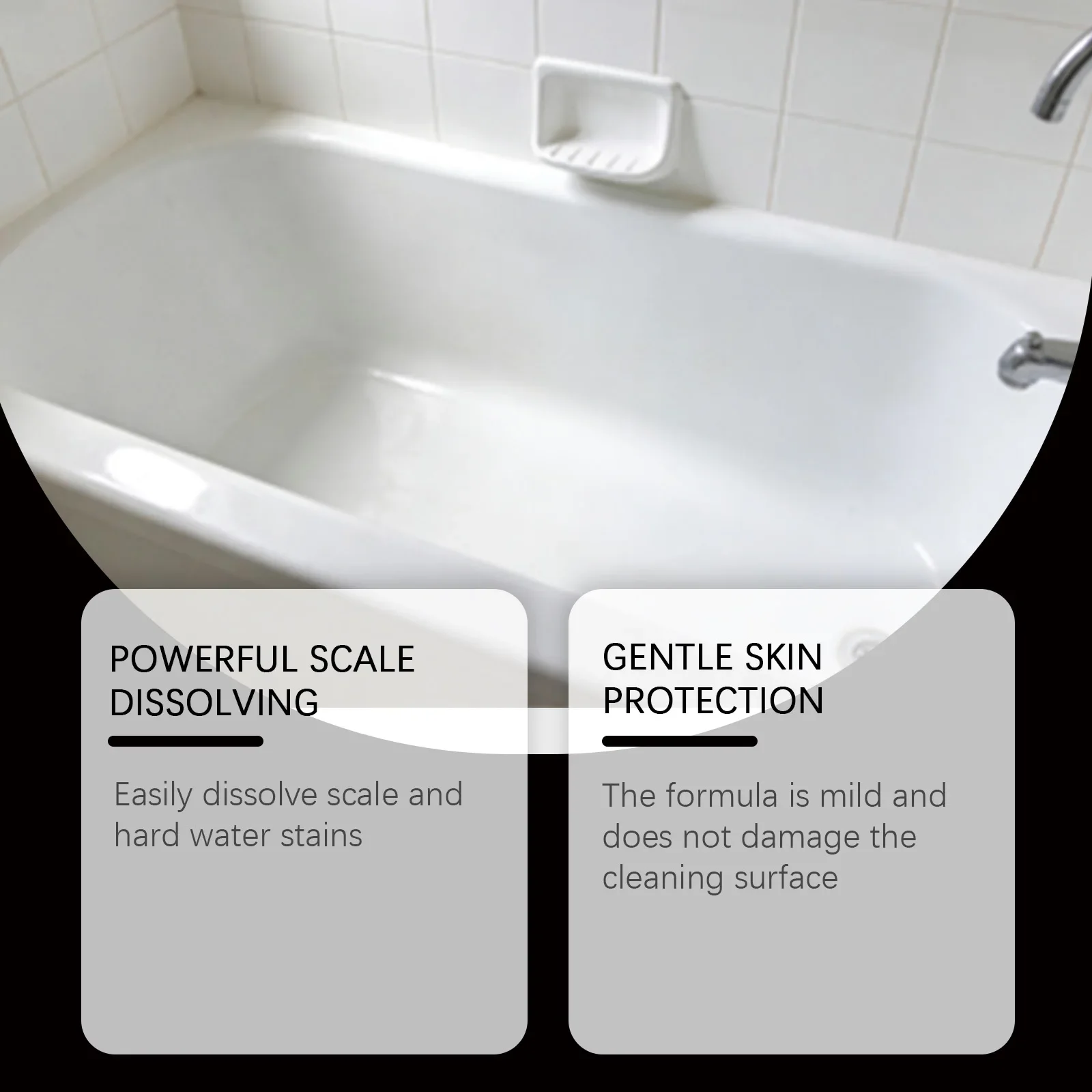 scale cleaner, kitchen and bathroom hardware adaptation protection, one spray and one wipe, labor-saving maintenance cleaner