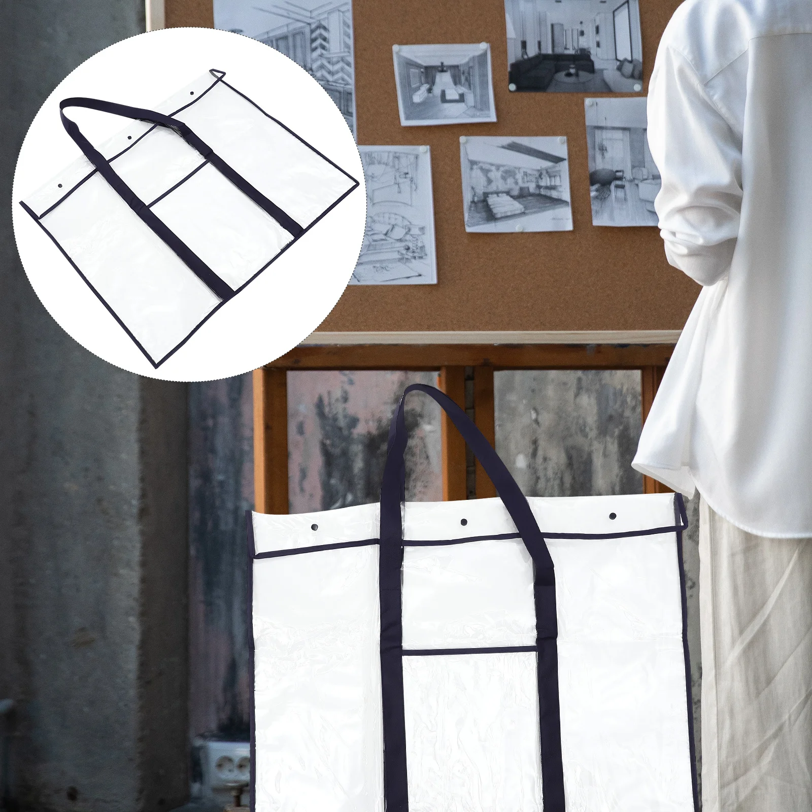 حقيبة رسم كبيرة من مادة عالية الجودة، حامل لوحة رسم محمول، منظم حزام سميك لفناني الأعمال الفنية