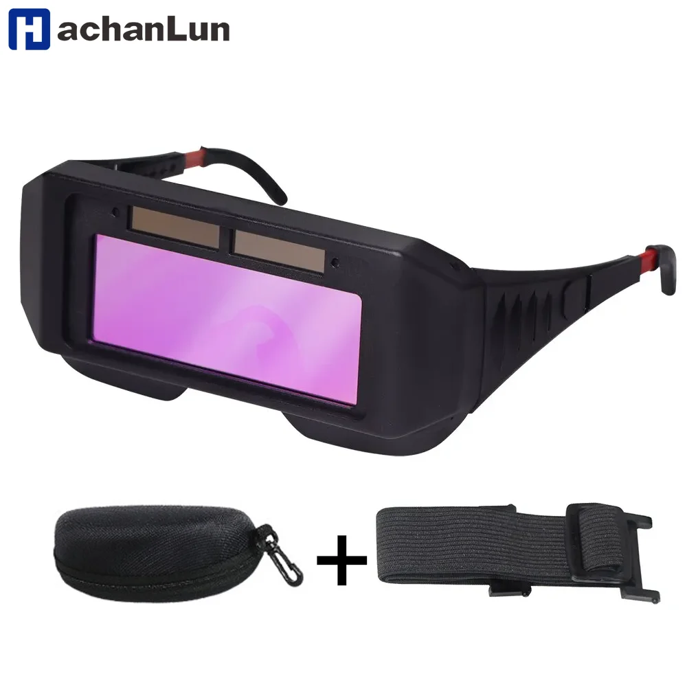Solar Powered Welding Goggles Auto Darkening Welding Helmet LCD Welder Glasses for TIG MIG MMA Plasma Welder Glasses