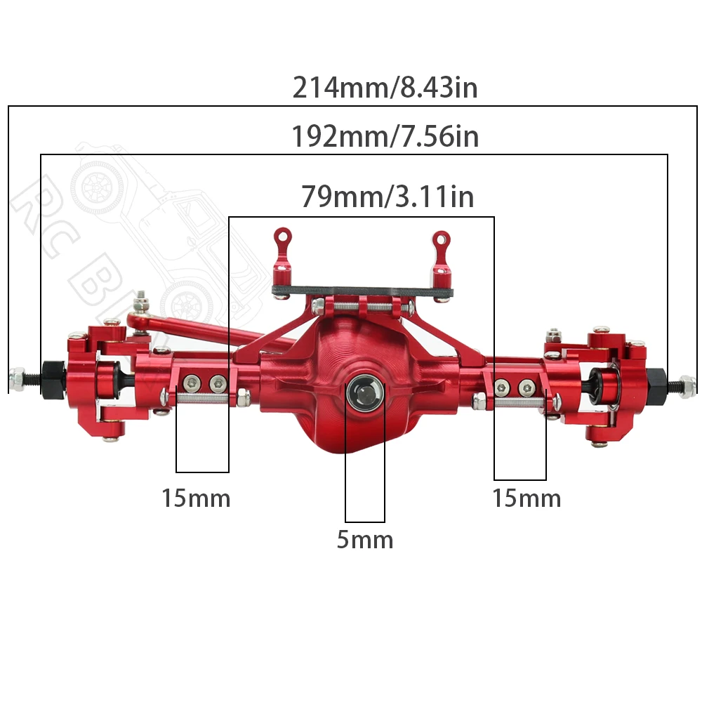 SCX-10climbing car general D90 climber aluminum alloy all CNC processing front axle rear axle assembly assembly