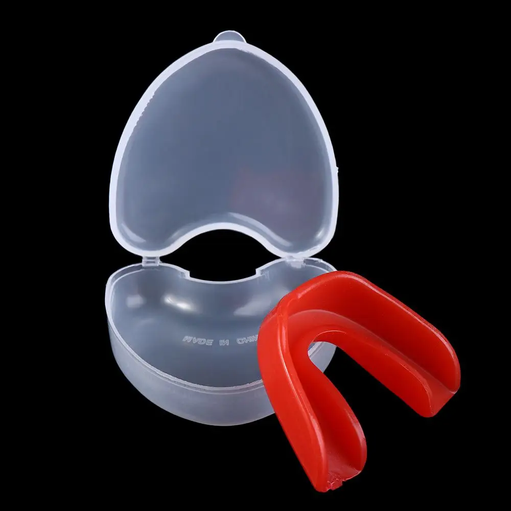 子供用歯列矯正保護バスケットボールボクシング歯プロテクタースポーツマウスガード大人用マウスガードプラスチックケース付き