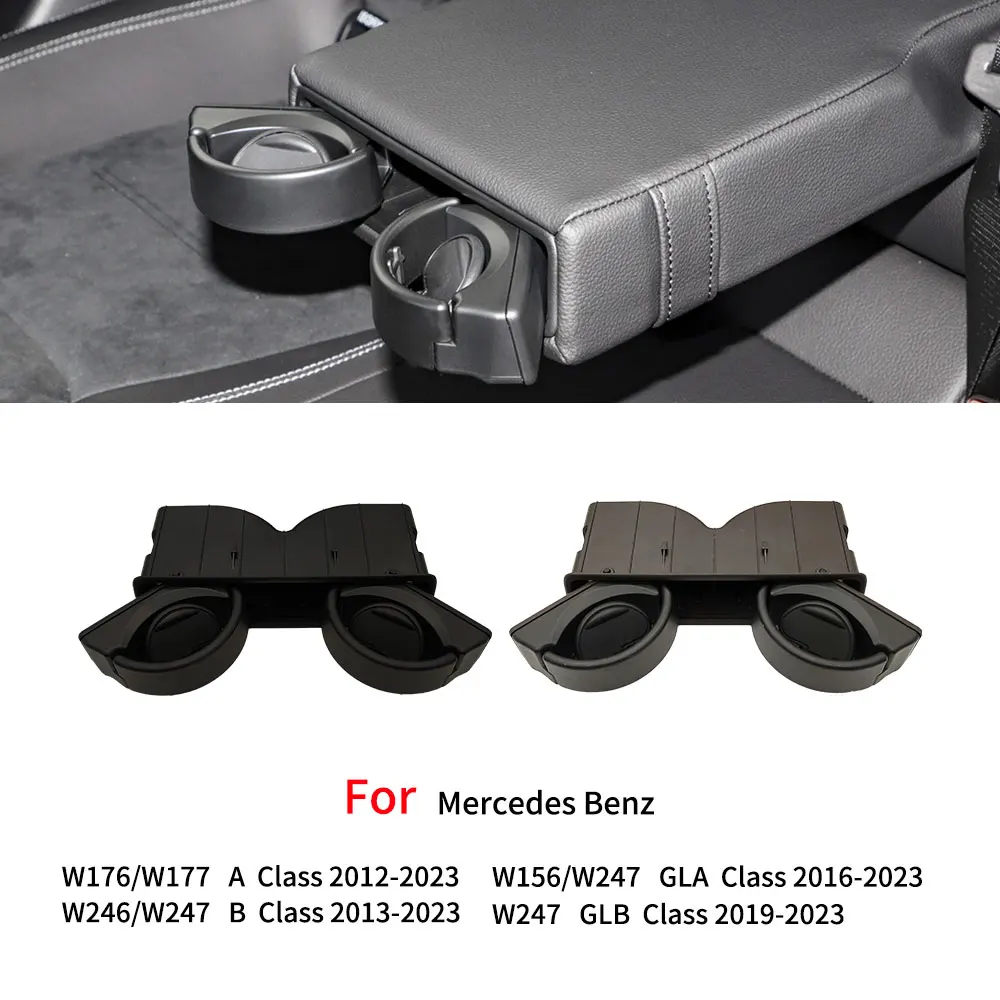 For Mercedes W176 W177 W156 W247 W246 Car Rear Armrest Center Console Water Cup Holder  For Benz  A B GLA GLB Class 0998100110