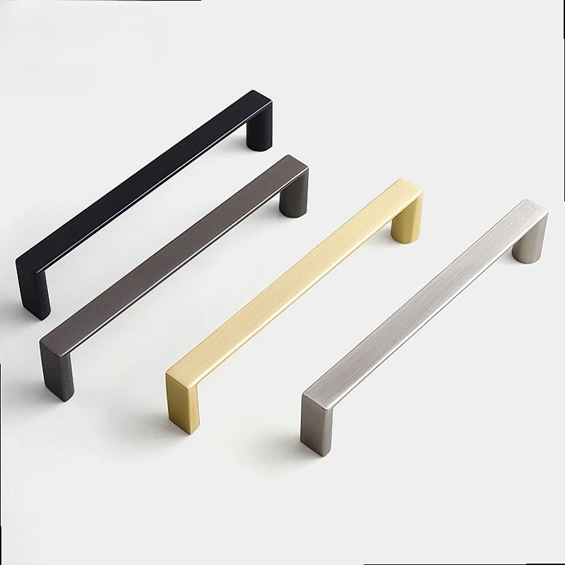 Oukali Zinc Alloy Cabinet Drawer Handle Nickel Brushed 96 128mm Cross Border Style