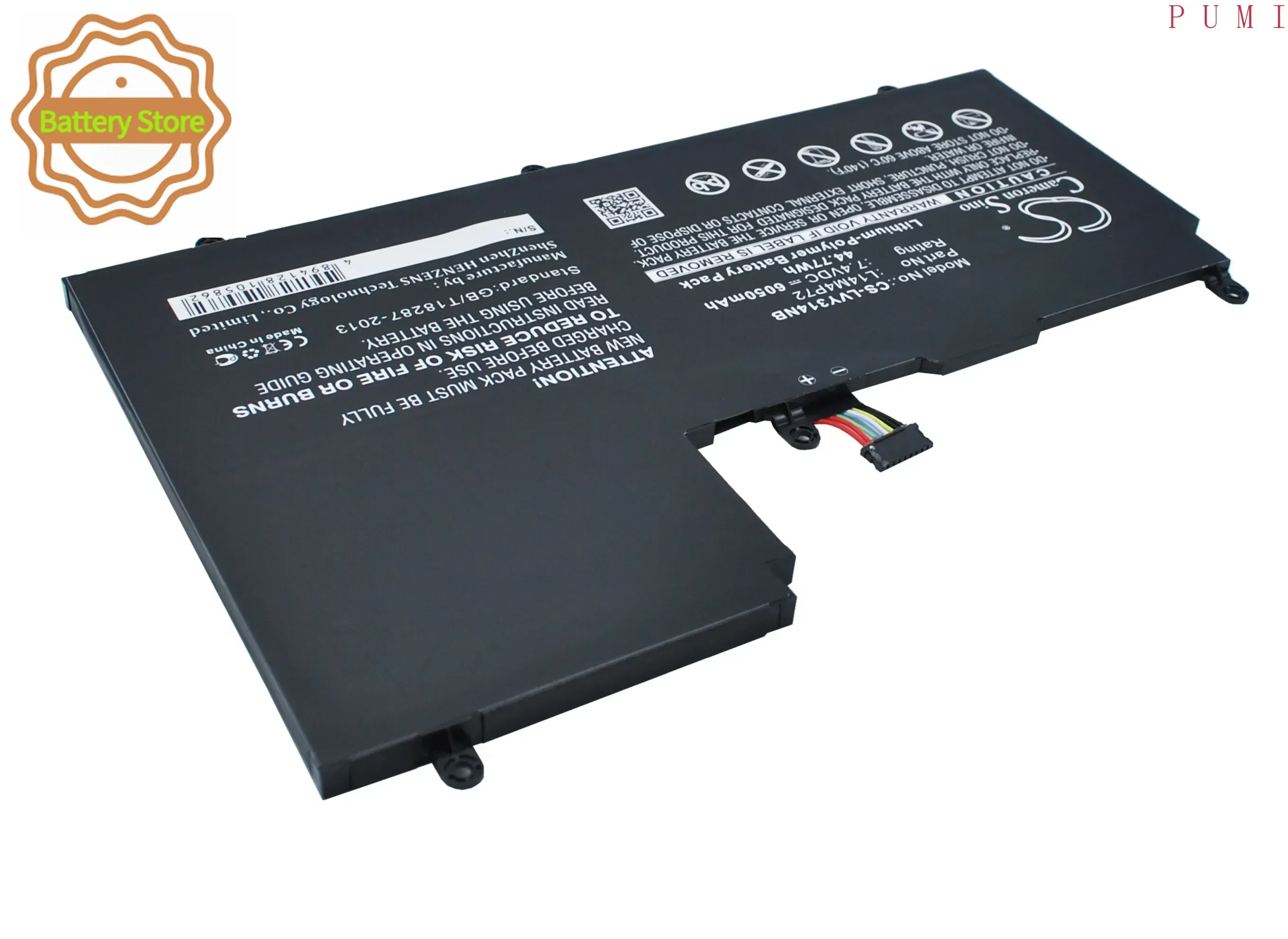 CS Replacement Battery for Lenovo Yoga 3 14,Yoga 700 14ISK,Yoga 3 1470,Yoga 700-14ISK(80QD006UG PN:L14M4P72 6050mAh / 44.77Wh