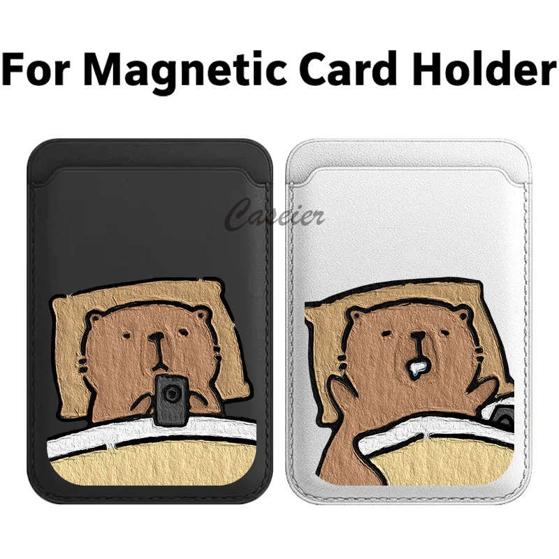 Schlafender Kugelfisch Magnetische Leder-Brieftasche für iPhone 17 16 Pro Max für Samsung Galaxy S25 S24 Ultra Kartenetui Handy-Zubehör