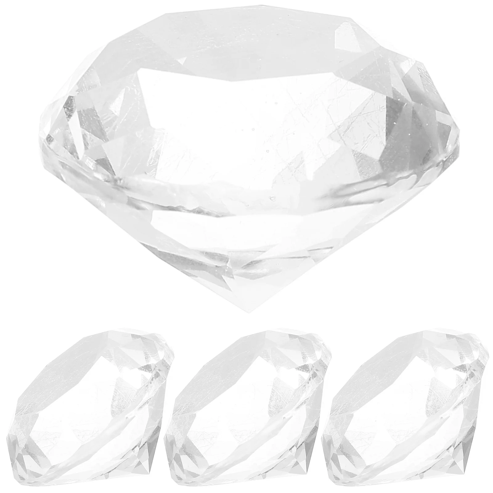4 قطعة الحلي الماس الزجاجي الشفاف فو كريستال لطاولة الزفاف محور زهرية حشو سطح المكتب الديكور حفلة المنزل #6