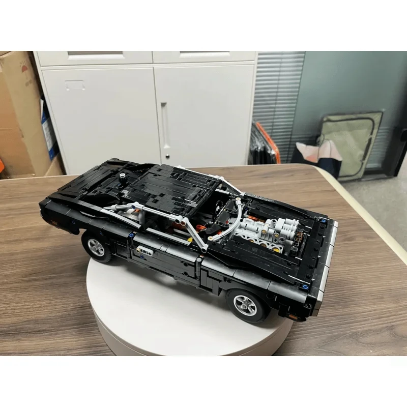 2026 new creative educational building blocks mechanical set Dodge Fast and Furious men and Women holiday car gifts view 2