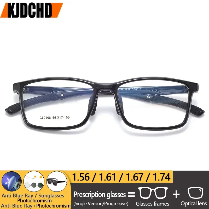 

Classic Square TR90 Sports Light Eyeglasses Fashion Adjustable Legs Prescription Spectacles Frames for Men Women High Quality