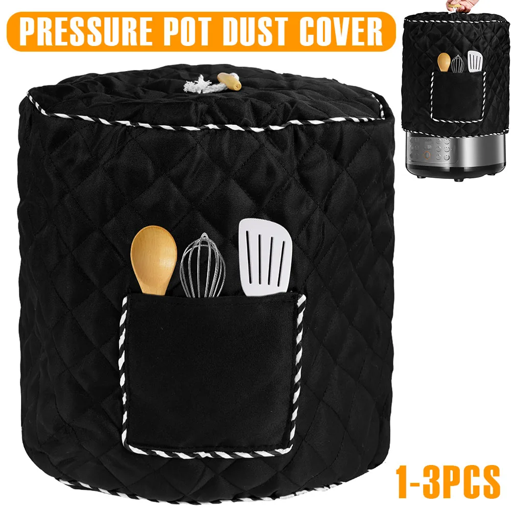 1/3Pcs Kitchen Pressure Pot Dust Cover Washable Air Fryer Cover with Pocket 31x33 cm Foldable Electric Pressure Cooker Covers