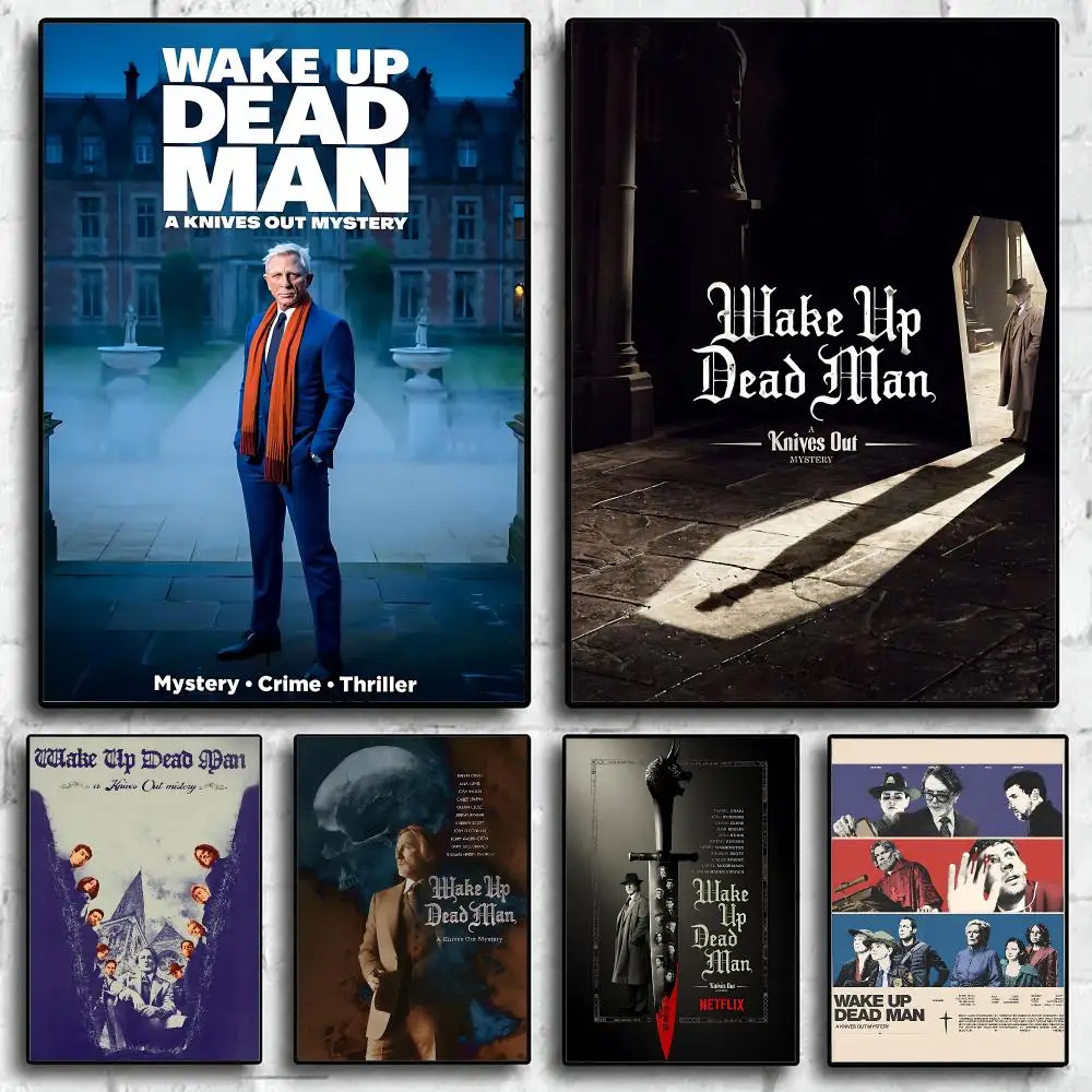 movie Wake Up Dead Man Poster Wall Posters Art Print HD Print Self-Adhesive Waterproof Wall Stickers Room Decoration