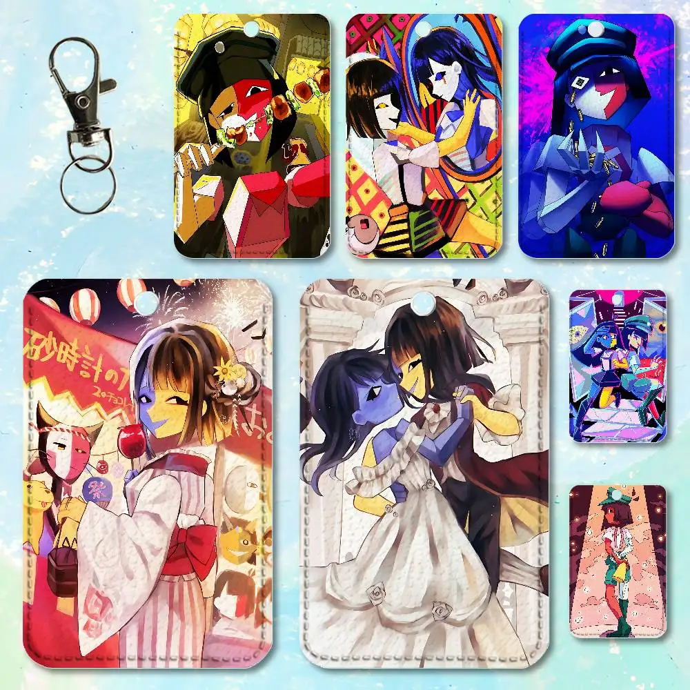 

J-Joel G-Guerra Ena Cute Cartoon Card Keychain Anime Fashion Pendant Bag ID Door Card Case Bus Card