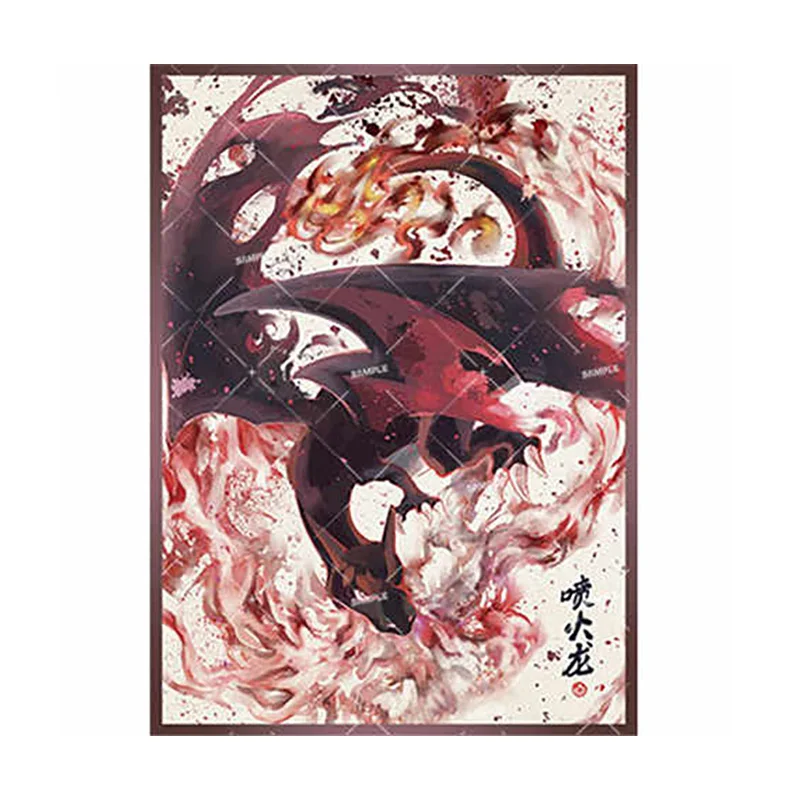 

60 шт./компл., чернила Terastal Charizard, матовая, матовая, матовая, с рукавом для карт, PTCG, защитный чехол для коллекции аниме-игр, 66*91 мм