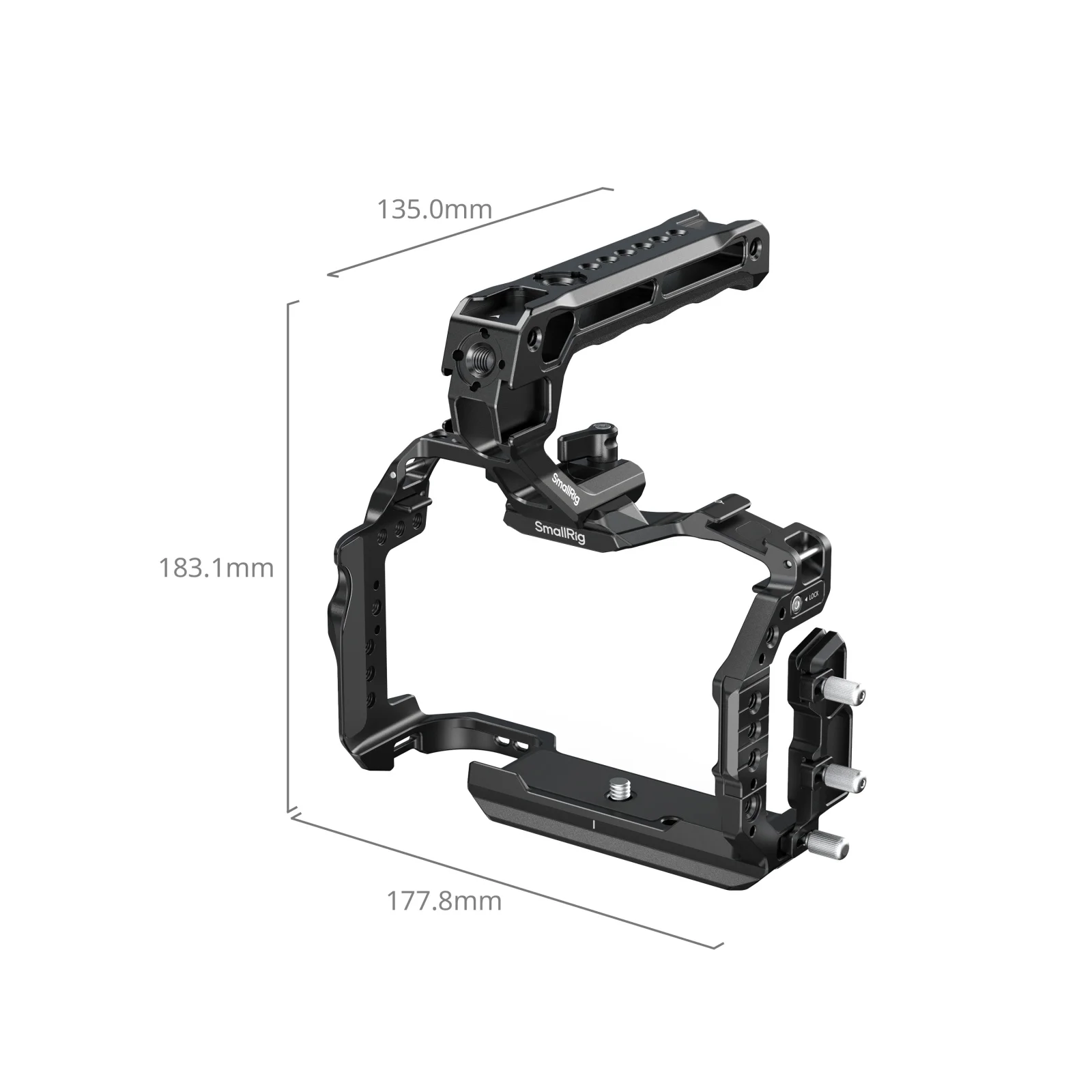 مجموعة قفص أساسية SmallRig R6 Mark III / R6 Mark II لكاميرات Canon EOS R6 Mark III / R6 Mark II مع مقبض علوي بمشبك كابل -5955/5956 #3