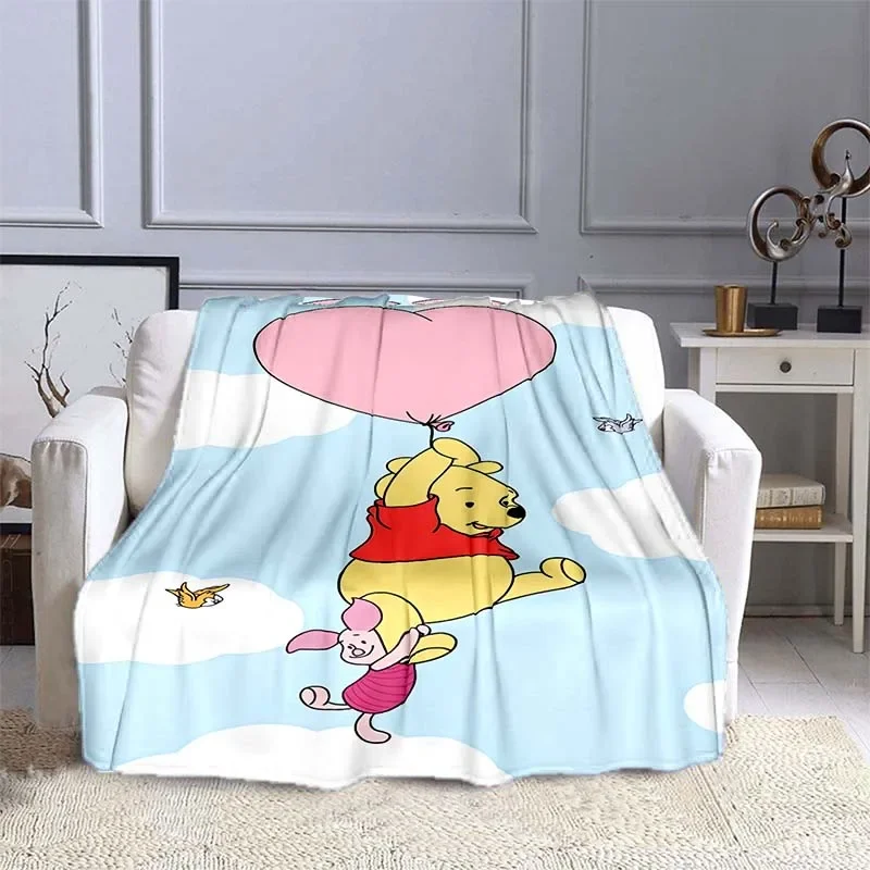 Bear Disney Winnie The Pooh coperta stampata per bambini coperta per adulti biancheria da letto morbida e calda per divano da letto coperta da viaggio all'aperto