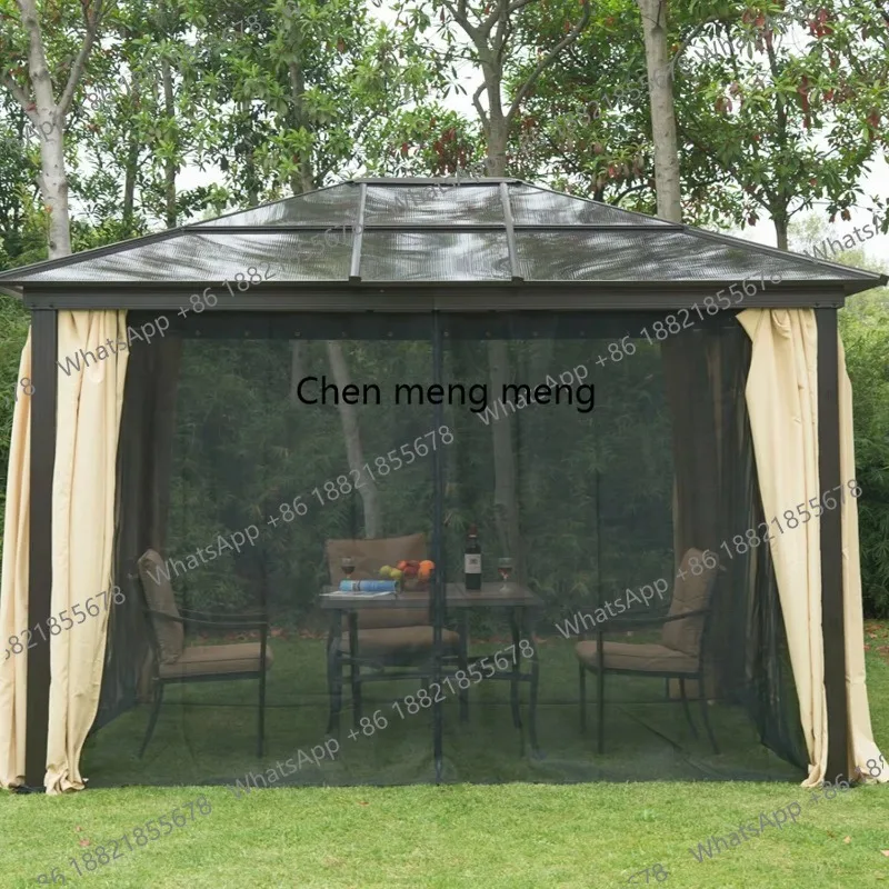 Custom-made Chinese-style Outdoor Pavilions for All Seasons Made of Aluminum Alloy Suitable for Gardens  Terraces and Courtyards