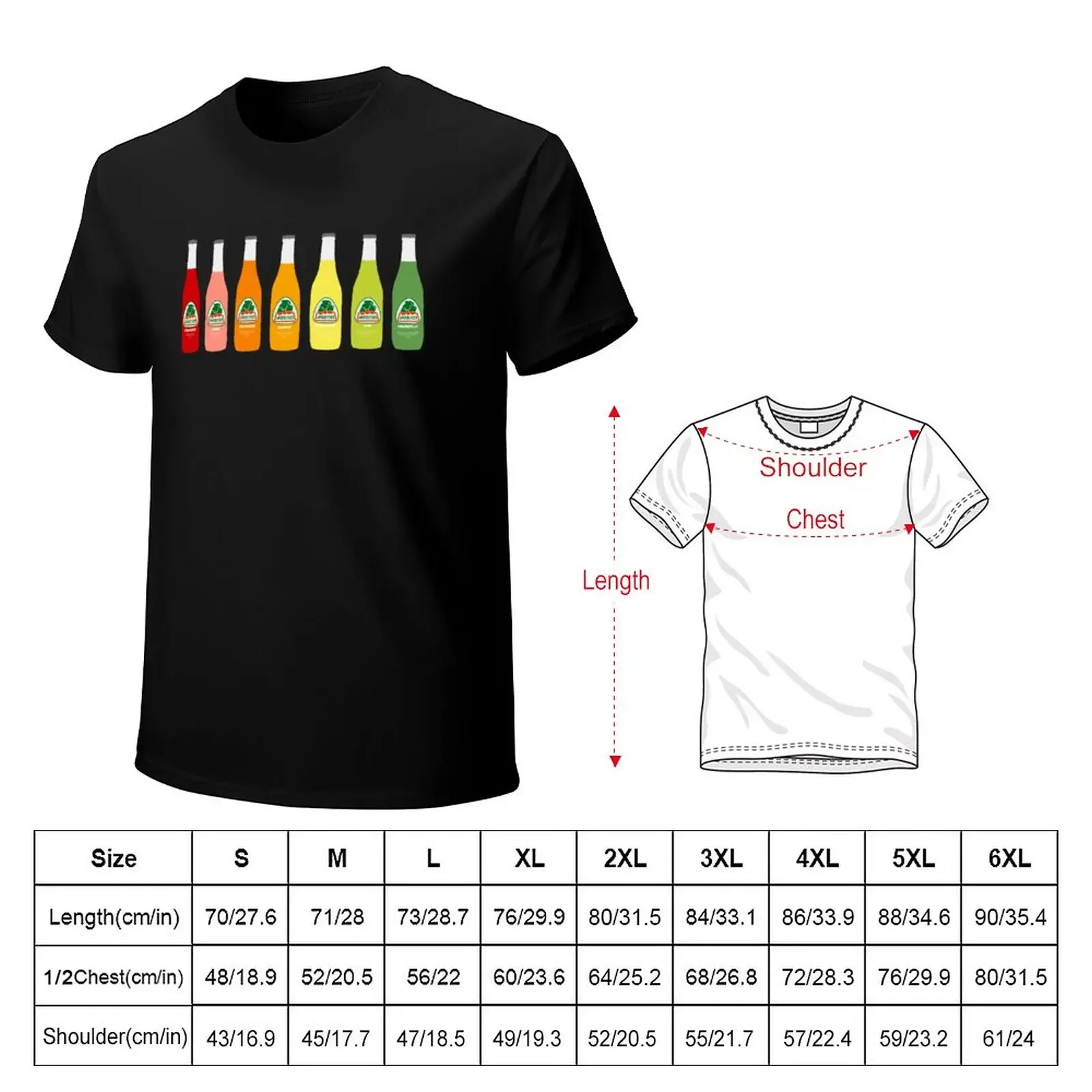 Jarritos Bottles Digital Art T-Shirt animal prinfor boys sports fans tops mens graphic t-shirts anime