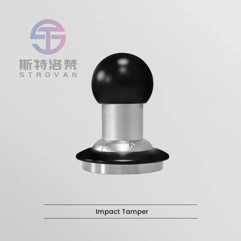 51 53 58mm SUS304 Stainless Steel Automatic Depth Adjustment Height Ripple Base 3 Spring Coffee Impact Force Tamper