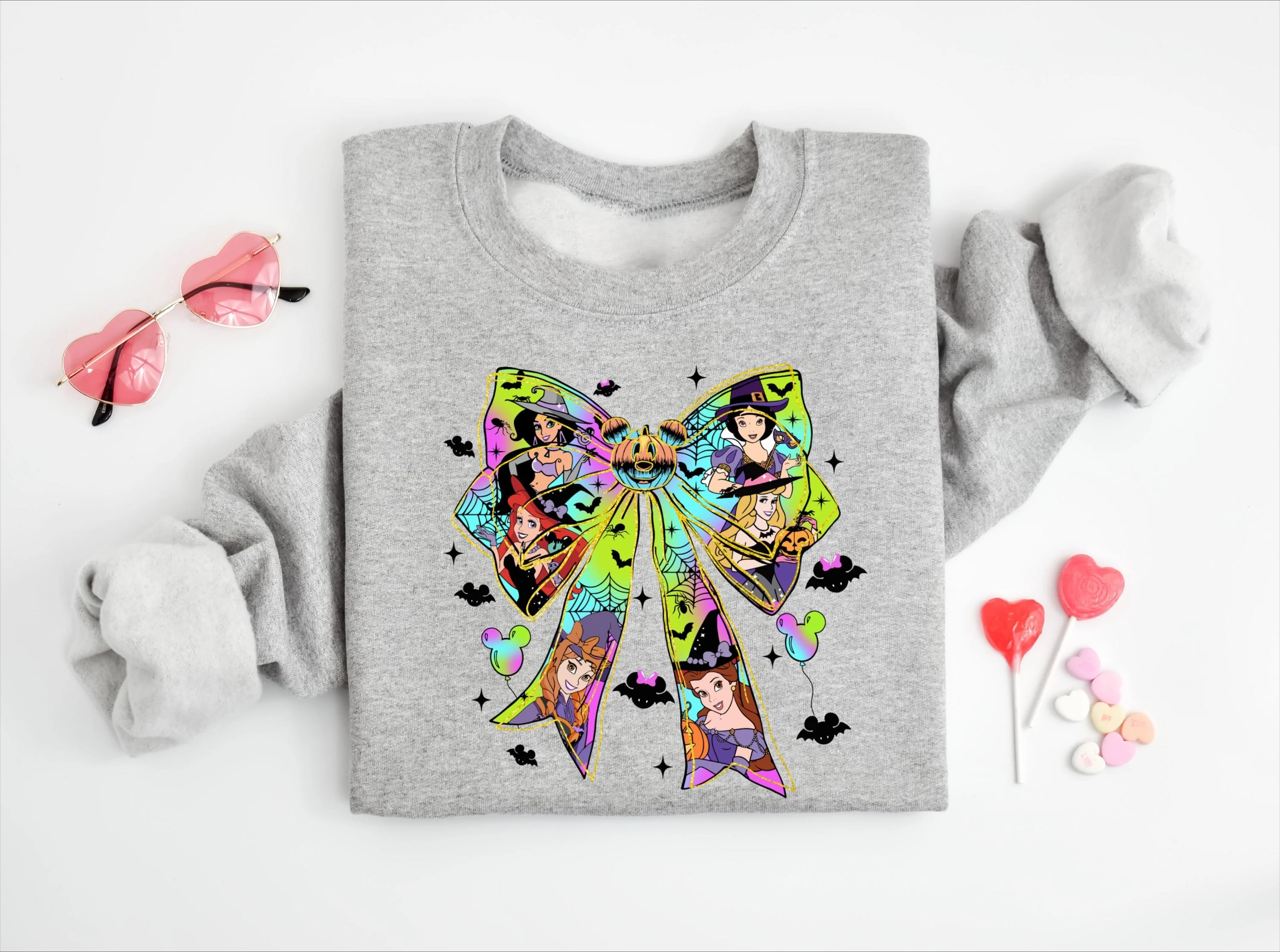コケットボウプリンセス ハロウィン スウェットシャツ プリンセスウィッチ スウェットシャツ ディズニープリンセス ハロウィン スウェットシャツ