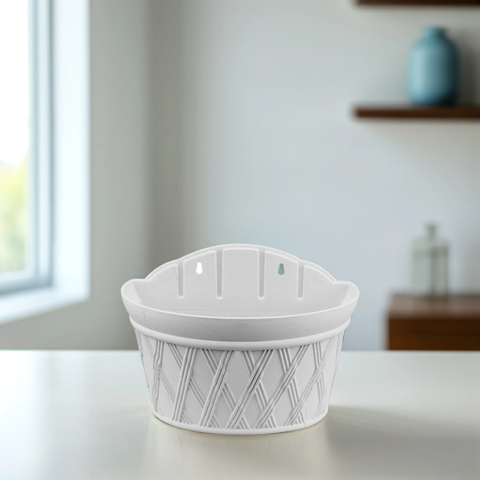 

Wall Hanging Flower Pot Simulation Pots Basket Flowerpot Space-saving Mounted PP Material Durable