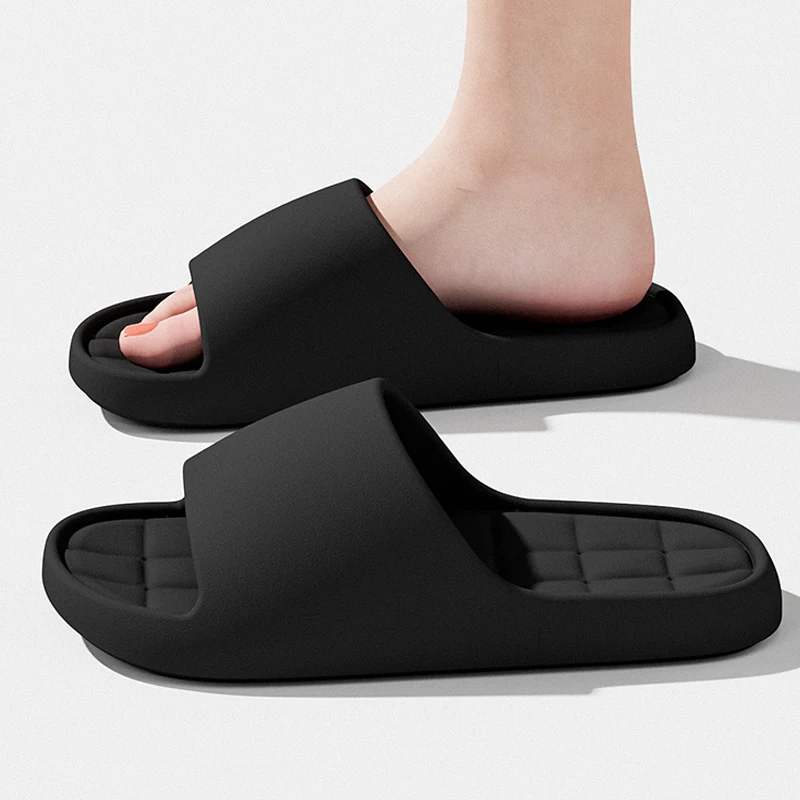Man Fashion Slippers Solid Beach Sandals Summer Non Slip Lightweight Soft Unisex Slides Women Outdoor Indoor House Shoes image 2