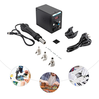 Soldering Station, 858D Hot Air Rework Station, 700 W with 3 Nozzles and Digital Display, for SMD Soldering and Desoldering