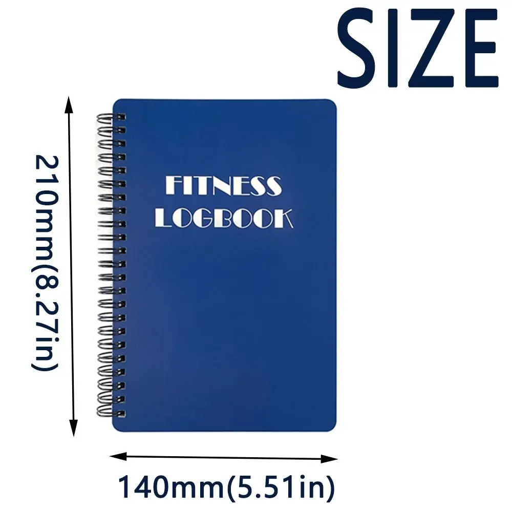 English Interior Fitness Logbook Hard Cover 142P A5 Planner Log Notebook Well-designed Paper English Exercise Notebook
