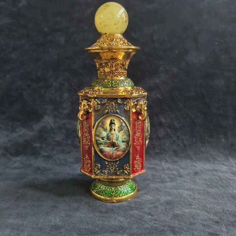 Factory direct sales of new filigree enamel vases, retro and old ornaments, copper imitation, double-sided inlaid rotary heart